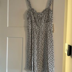 Black flowered summer dress